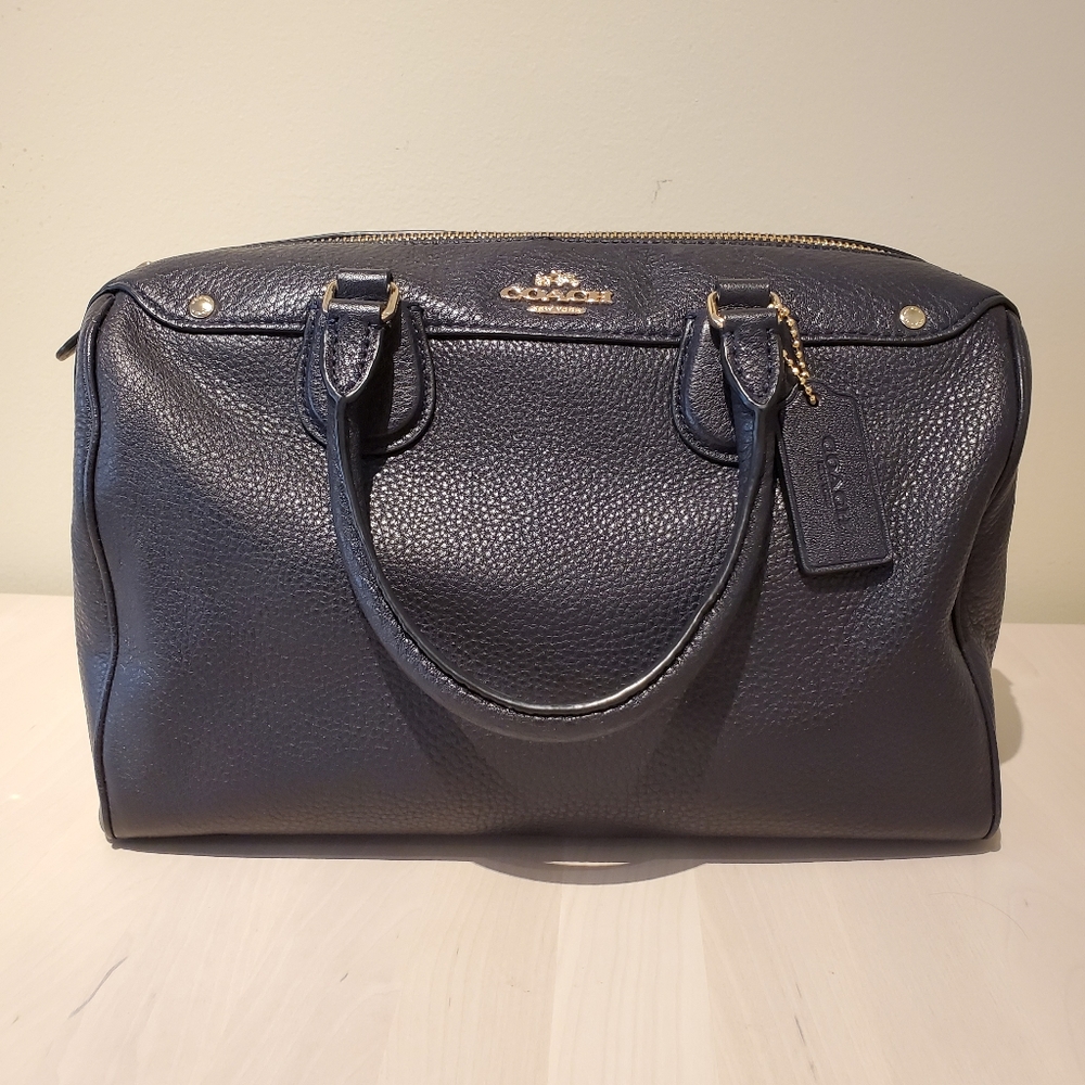 NWOT Authentic Coach Black leather Satchel Bag - Picture 15 of 16